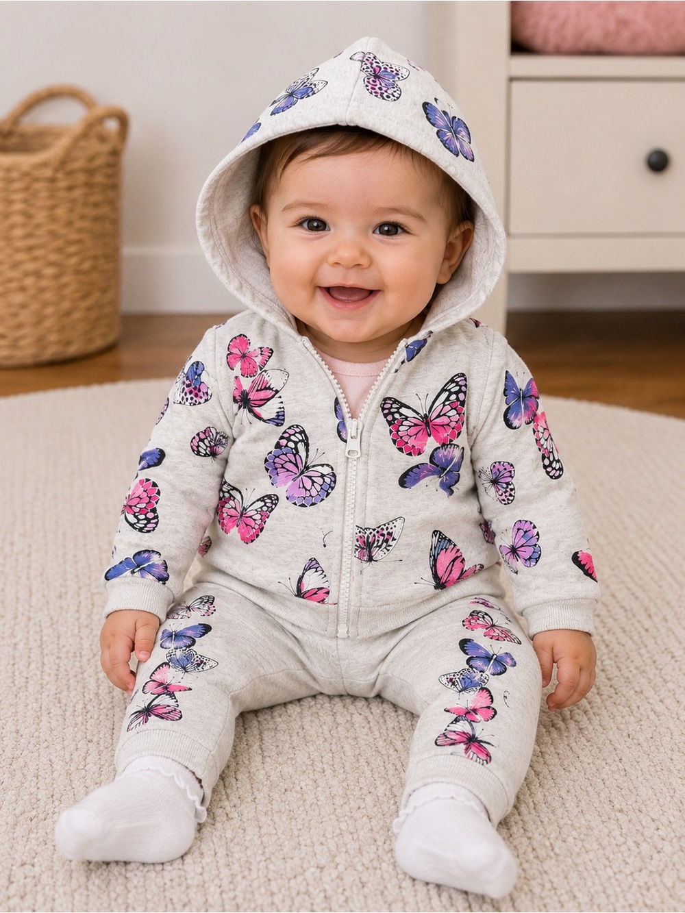 Carter’s 6M Butterfly Hoodie & Leggings Set – 2 Piece Outfit